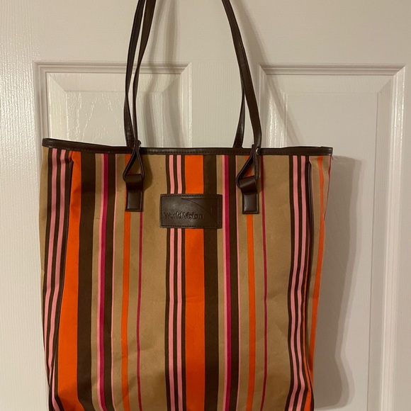 World Vision Handbags - World Vision Striped Tote Bag